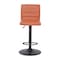 Flash Furniture Cognac Vinyl Adjustable Barstool with Black Base CH-92023-1-BRBK-GG - alternate 5